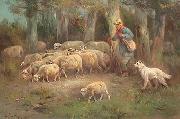 unknow artist Sheep 108 oil painting on canvas